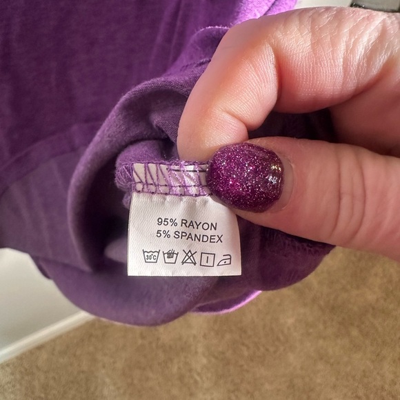 Purple and Gray Long Sleeve Tee 2X - Picture 4 of 4
